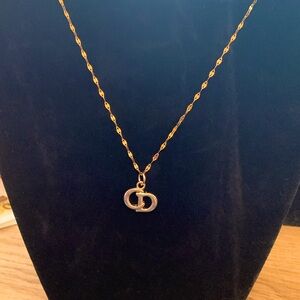 Christian Dior Charm Necklace on 18” Unbranded Gold Chain